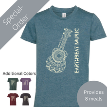 Load image into Gallery viewer, Strum in Joy! Youth T-shirt (provides 8 meals)