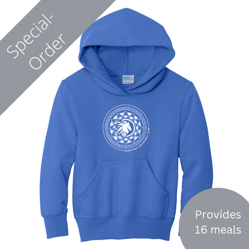 Saratoga Volleyball Youth Hooded Sweatshirt (provides 16 meals)
