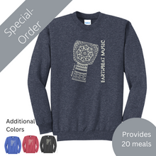 Load image into Gallery viewer, Drum in Joy Unisex Crew Sweatshirt (provides 20 meals)