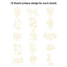 Load image into Gallery viewer, Grabie 15 Sheets 140LB Floral-Themed Watercolor Coloring Book (provides 6 meals)