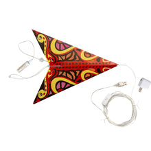 Load image into Gallery viewer, Gaea 5 Point 24&quot; Orange / Brown Paper Star Lantern Light