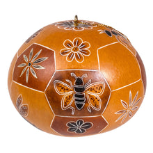 Load image into Gallery viewer, Bee Doodle - Gourd Ornament - (provides 9 meals)