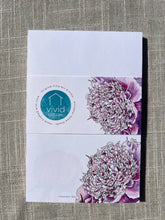 Load image into Gallery viewer, Peak Peonies Notepad with 5 designs (provides 4 meals)