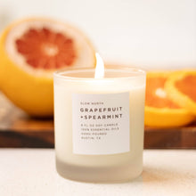 Load image into Gallery viewer, Grapefruit + Spearmint Frosted Candle (provides 14 meals)