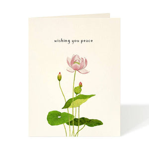 Peaceful Lotus -- Sympathy Card