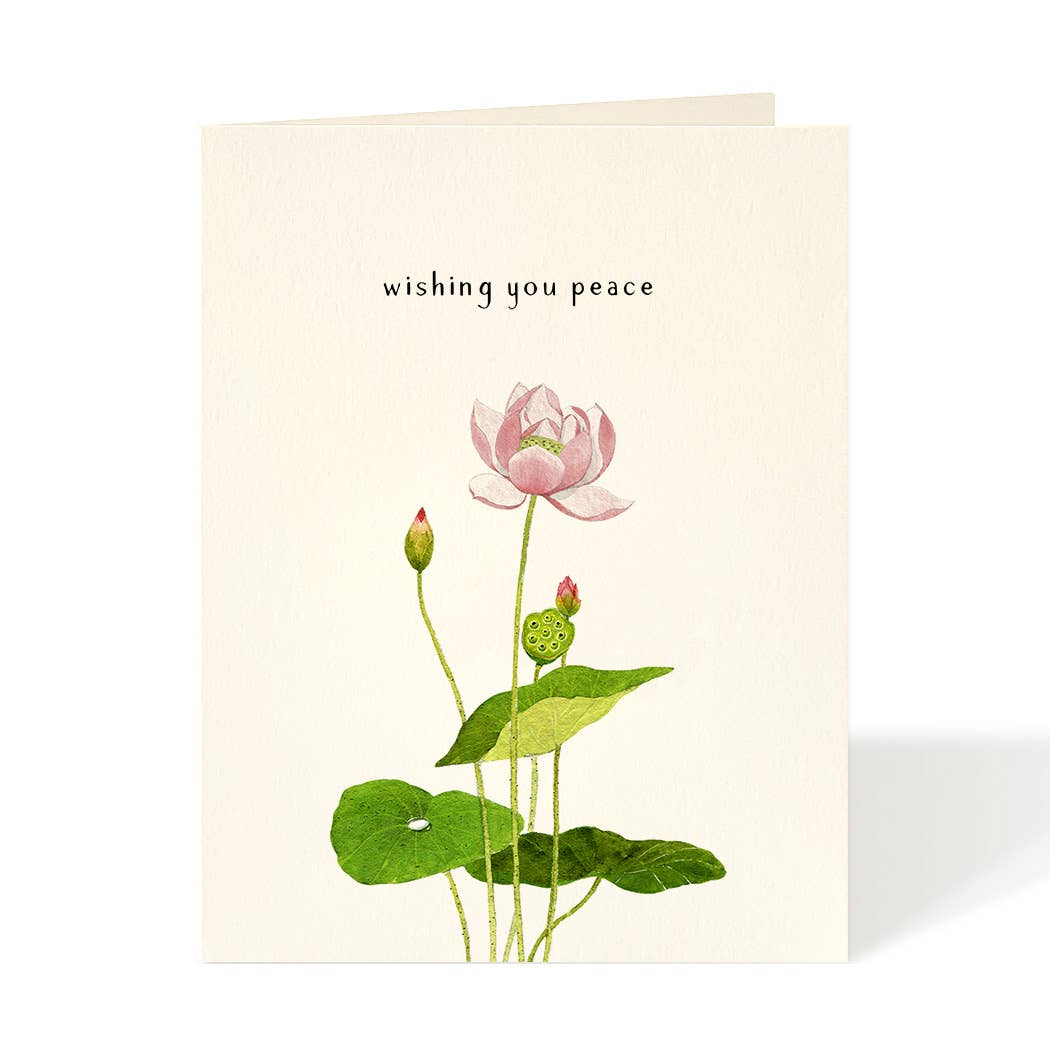 Peaceful Lotus -- Sympathy Card