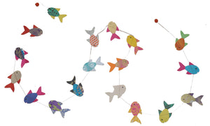 Eco Paper Garland, gold fish (provides 4 meals)