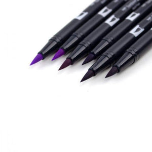 Dual Brush Pen 6 Color Set Purple Blendables (provides 6 meals)