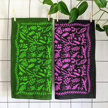 Load image into Gallery viewer, Bandana | woodland walk - dark green/lime (provides 8 meals)