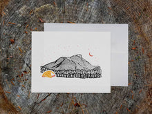 Load image into Gallery viewer, Montañas - Camping Blank Greeting Card (provides 2 meals)