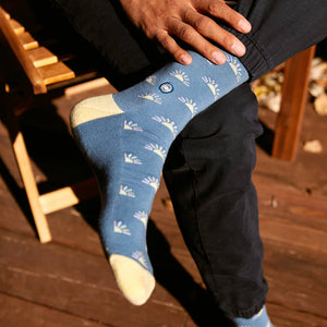 Socks that Support Mental Health (Rising Suns): Medium (provides 6 meals)