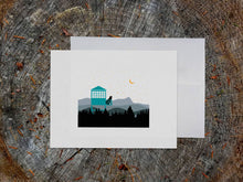 Load image into Gallery viewer, Fire Tower Pup Blank Greeting Card (provides 2 meals)