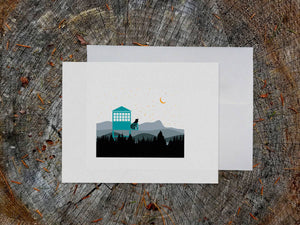 Fire Tower Pup Blank Greeting Card (provides 2 meals)
