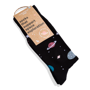 Socks that Support Space Exploration (Black Galaxy): Medium (provides 6 meals)