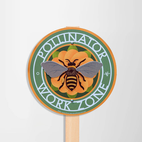 Bees' Pollinator Work Zone - Yard and Garden Sign