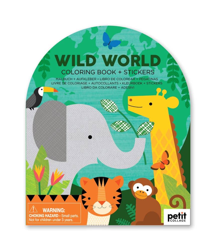 Coloring Book With Stickers: Wild World (provides 2 meals)