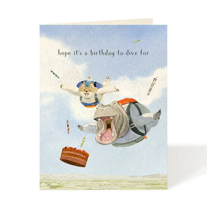 Birthday Dive - Birthday Greeting Card
