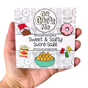 Mini Coloring Book Sweet & Salty, 4"x4", Small Gifts