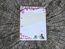 Load image into Gallery viewer, Spring Biking Pup Notepad (provides 6 meals)