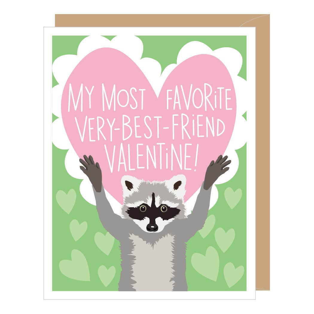 Raccoon Valentine's Day Card (provides 2 meals)