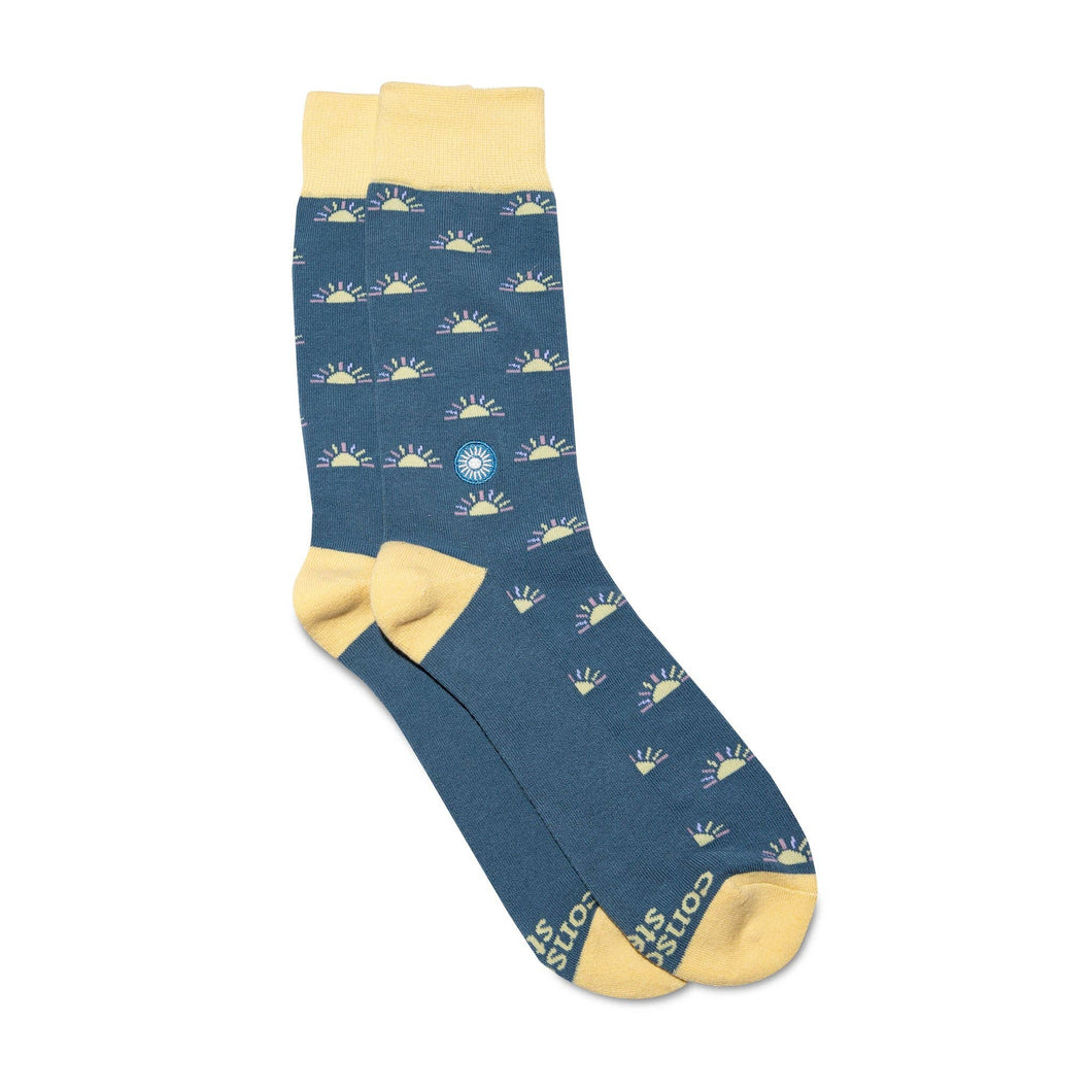 Socks that Support Mental Health (Rising Suns): Small (provides 6 meals)