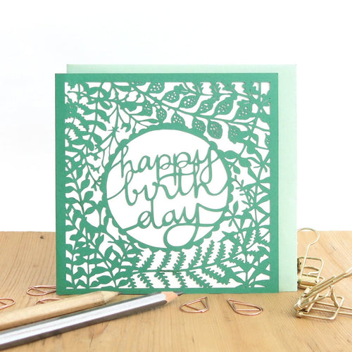 Paper Cut Plant Lover Birthday Card