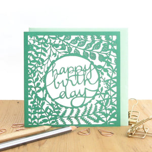 Paper Cut Plant Lover Birthday Card