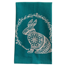 Load image into Gallery viewer, Teal - Bunny Kitchen Towels
