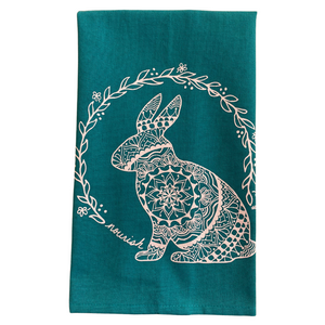 Teal - Bunny Kitchen Towels