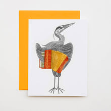 Load image into Gallery viewer, Bruce Balfour Great Blue Heron Note Card (provides 2 meals)