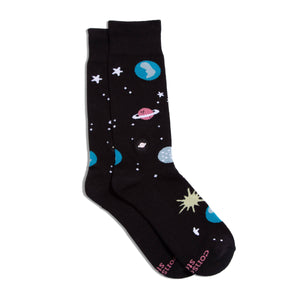 Socks that Support Space Exploration (Black Galaxy): Small (provides 6 meals)l