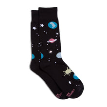 Load image into Gallery viewer, Socks that Support Space Exploration (Black Galaxy): Medium (provides 6 meals)