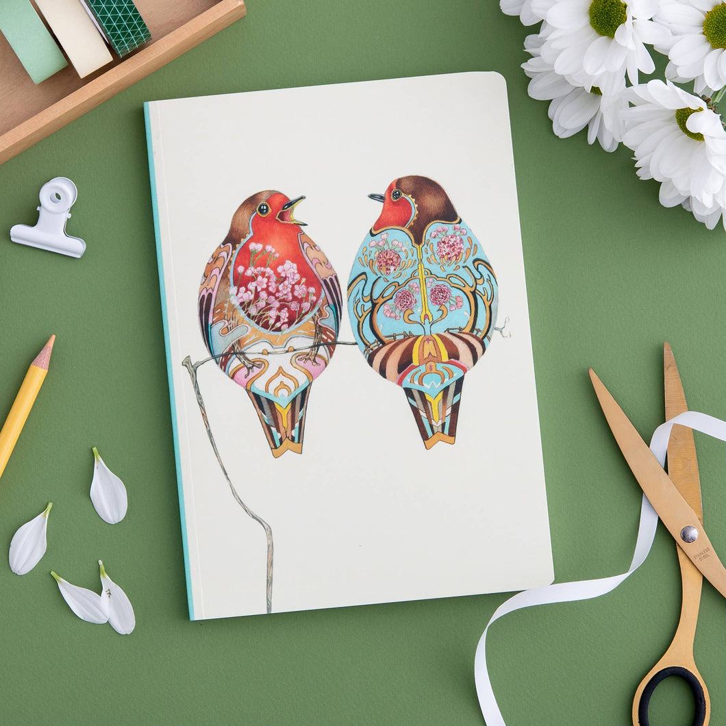 Two Robins Perfect Bound Notebook (4 meals)