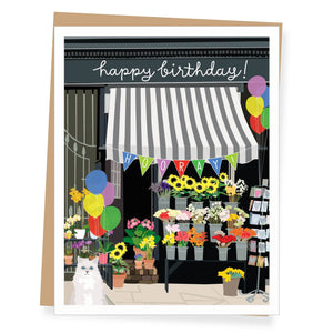 Flower Shop Birthday Card (provides 2 meals)