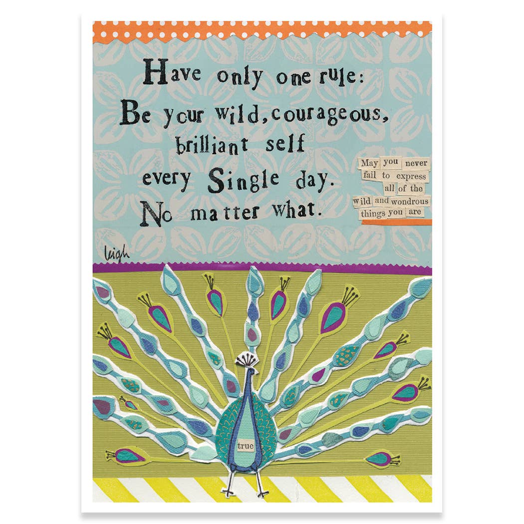 Product Image : PEACOCK CARD with Text 
