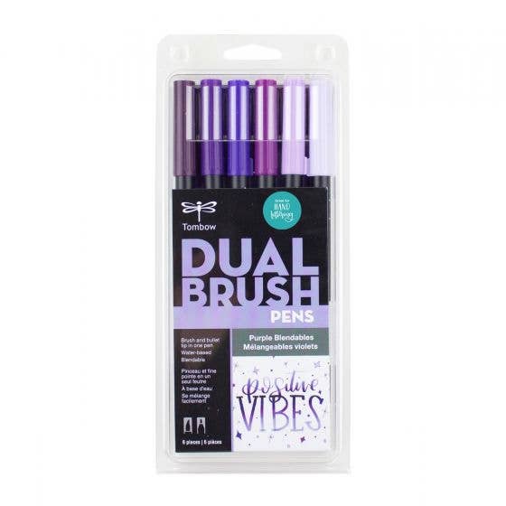 Dual Brush Pen 6 Color Set Purple Blendables (provides 6 meals)