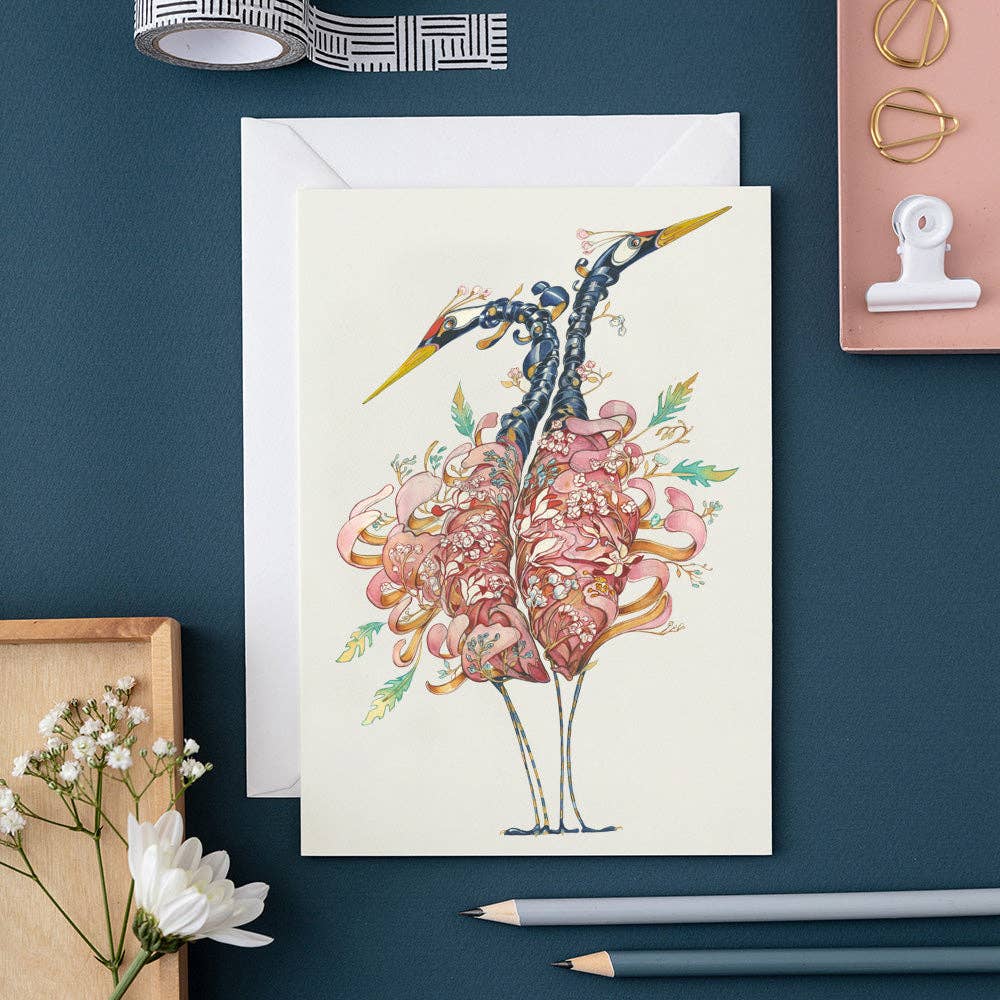 Product Image : Two Cranes Greetings Card  