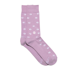 Socks that Save Dogs (Purple Paw Prints): Small (provides 6 meals)