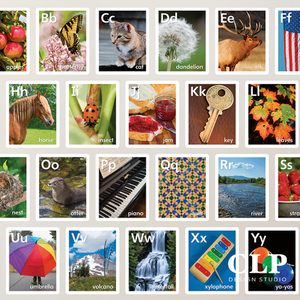 image of each of the 26 Alphabet Art Cards 
