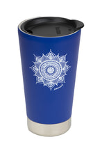 Load image into Gallery viewer, Another view of the Insulated Mandala Tumbler - Blue
