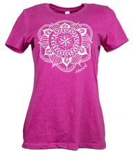 Load image into Gallery viewer, Product Image : Front View - Women&#39;s Ballston Spa Mandala Crew-neck Tee - Pink - 