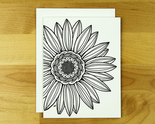 Mandala Note Card Flower (Design F) - Single Card
