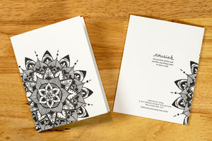 image of both the front and back of the note cards