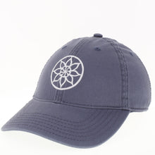 Load image into Gallery viewer, Product View - Grey Hat with Embroidered mandala in white 