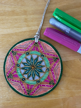 Load image into Gallery viewer, Color Your Own Wooden Mandala with pens