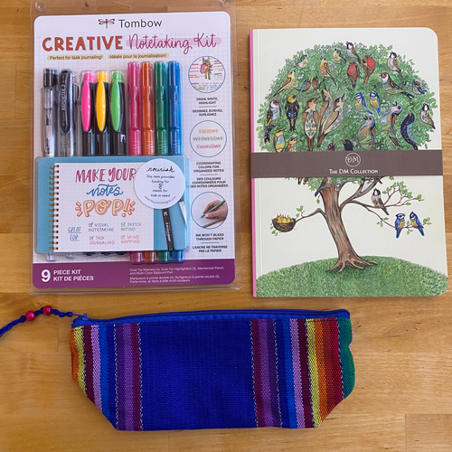 Image of the Journaling Gift Set  - Markers - Pencil holder and notebook
