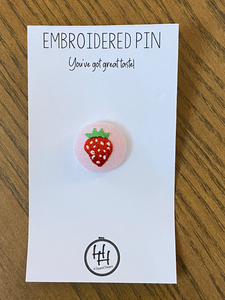 Product Image: Embroidered Strawberry Pin 