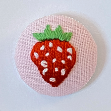Load image into Gallery viewer, Product Image: Embroidered Strawberry Pin