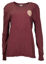 Load image into Gallery viewer, Unisex Tri-blend Maroon Long-Sleeved Crew (provides 14 meals)