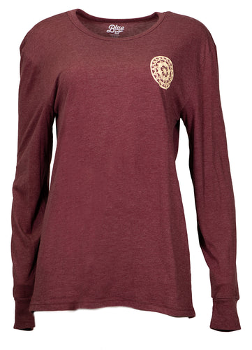 Unisex Tri-blend Maroon Long-Sleeved Crew (provides 14 meals)